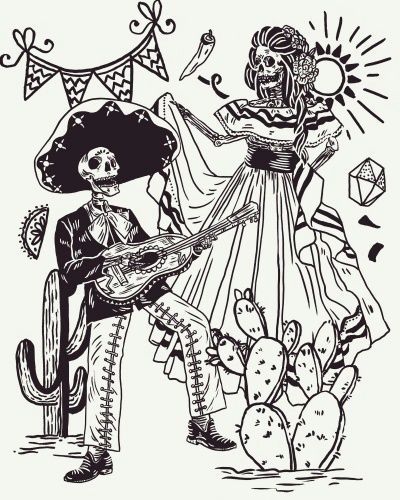 Canvas Drawing, Large Canvas Prints, Drawing Prints, Online Art Store, The Holiday Aisle, Big Canvas Art, Day Of The Dead, Dia De Muertos, The Dead