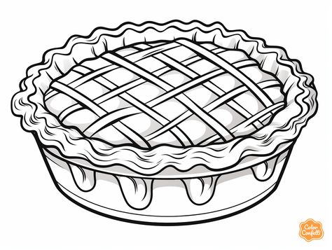 illustration of Satisfy your sweet tooth with pie coloring Pie Coloring Page, Crystal Core, Mandala Turtle, Food Coloring Pages, Coloring Page For Adults, Design Apps, Diy Journal, Colouring Book, Art Lovers