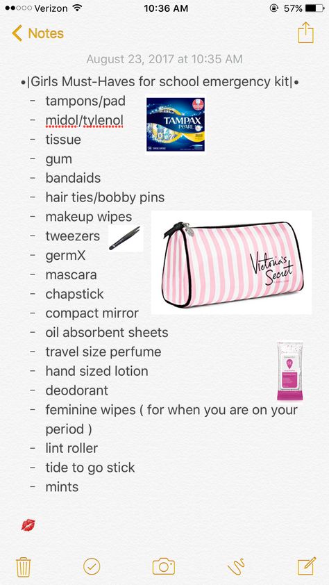 Girls emergency kit for school #musthaves #youneedit Kit For School, Schul Survival Kits, Emergency Kit For Girls, School Emergency Kit, Middle School Survival, Middle School Hacks, School Survival Kits, School Preparation, Period Kit