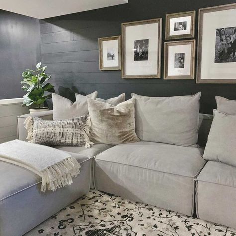 Basement Gray Paint Colors, Best Basement Paint Colors, Basement Color Schemes, Basement Wall Colors, Basement Paint, Basement Colors, Family Room Paint Colors, Basement Paint Colors, Family Room Paint