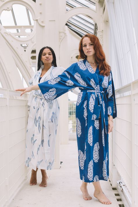 Susannah Cotton Kimono Robes Kimono Sleepwear, Mens Dressing Gown, T-shirt Photography, Cotton Dressing Gown, Kimono Dressing Gown, Feminine Wardrobe, Pajama Fashion, Kimono Robes, Dressing Gowns