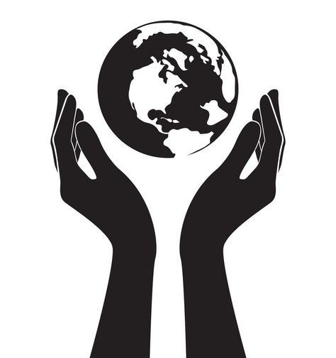 hands holding world vector Hand Silhouette Art, Hands Holding The World, Earth Sketch, Hand Art Projects, Silhouette Arte, The World Drawing, Holding The World, Hand Holding Something, Stencils Printables Templates