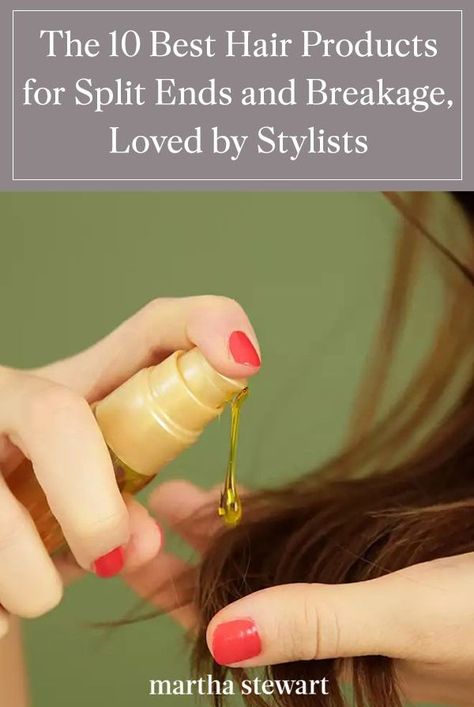 These are the best hair products for split ends, according to hairstylists. Here, shop products that will help you repair your own split ends and breakage. #marthastewart #lifestyletips #nailstrendingnow #beautytips #hairstyles #skincareadvice Split Ends Repair Diy, Hair Mask Split Ends, Split Ends Trimming, Products For Split Ends, Fix Hair Breakage, Dry Hair Ends, Cyberpunk Hair, Hair Growth Mask, Glow Up Board