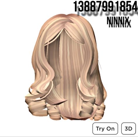 Bloxburg Outfit Codes Hair Blonde, Roblox Blonde Hair Codes, Clothes Roblox Codes, Side Parted Hair, Blonde Hair Roblox, Parted Hair, Yk2 Outfits, Rich Outfits, Hair Codes