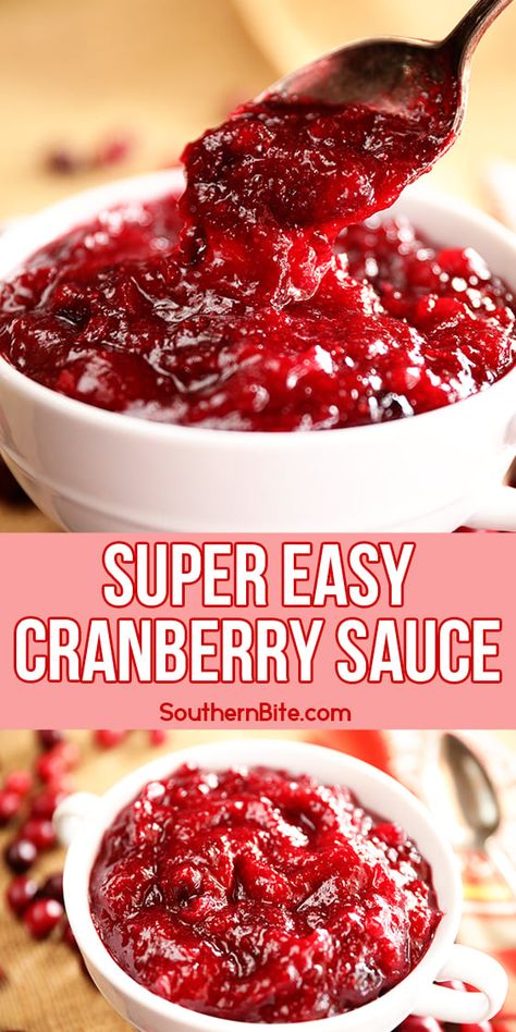 Easy Cranberry Sauce Cranberry Sauce Thanksgiving, Best Cranberry Sauce, Easy Cranberry Sauce, Cranberry Thanksgiving, Cranberry Sauce Recipe, Thanksgiving Cooking, Thanksgiving Recipes Side Dishes, Thanksgiving Meal, Cranberry Sauce Homemade