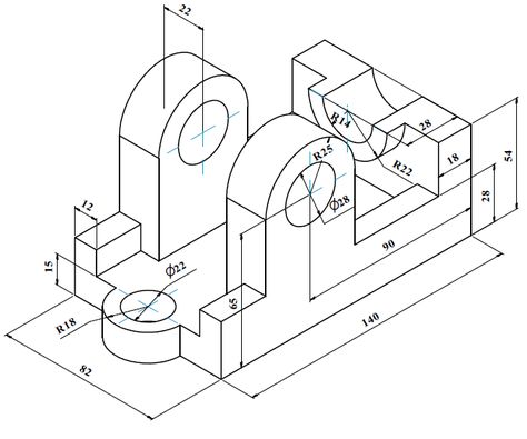 If you need more drawings to practice, check other pins or click picture of link. Video tutorial is in link Solidworks Drawings For Practice, Cad Drawing Mechanical, Isometric Drawing Examples, Autocad 3d Drawing, Drawings To Practice, Isometric Drawings, Isometric Drawing Exercises, Autocad Isometric Drawing, Learn Autocad