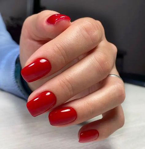 Red Nail Colors, Short Red Nails, Deep Red Nails, Long Red Nails, Bright Red Nails, Red Nail Designs, White Nail Polish, Red Nail, Cornrows Braids