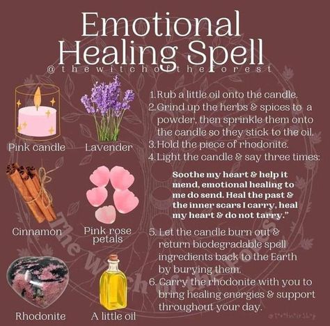 Self Healing Witchcraft, Spells For Self Healing, Witch Healing Spell, Witchcraft For Healing, Mental Healing Spell, Witchcraft Healing Spell, Spell To Heal Someone Else, Healing Spell For Someone Else, Spells For Mental Health