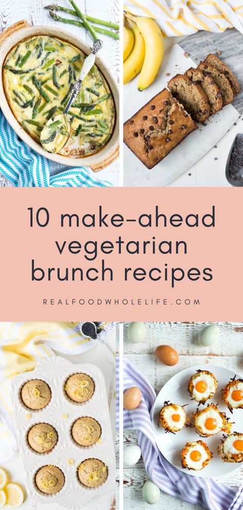 Vegetarian Breakfast Make Ahead, Veggie Brunch Recipes, Vegetarian Easter Brunch Recipes, Easy Vegetarian Brunch Ideas, Gluten Free Vegetarian Brunch Recipes, Brunch Make Ahead Recipes, Vegetarian Brunch Recipes For A Crowd, Brunch Recipes Vegetarian, Make Ahead Vegetarian Breakfast