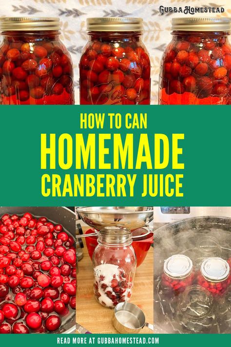 How To Can Homemade Cranberry Juice Home Canned Cranberry Juice, Make Your Own Cranberry Juice, Cranberry Juice Recipes Homemade, Canning Fresh Fruit Juice, Can Cranberry Juice, Make Cranberry Juice, Canned Juice Recipes, Cranberry Juice From Fresh Cranberries, How To Can Cranberry Juice