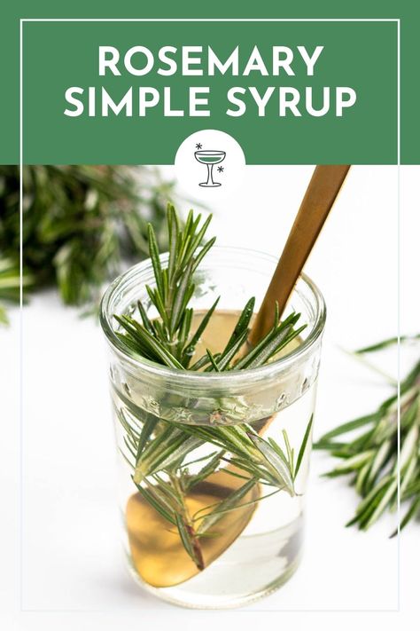 Rosemary simple syrup is the sweetest way to add the woodsy, herbal aroma and flavor of fresh rosemary to cocktails, drinks and desserts. What Is Simple Syrup, Rosemary Cocktail, Tea Desserts, Simple Syrup Recipe, Simple Syrup Cocktails, Cinnamon Simple Syrup, Rosemary Syrup, Honey Simple Syrup, Rosemary Simple Syrup