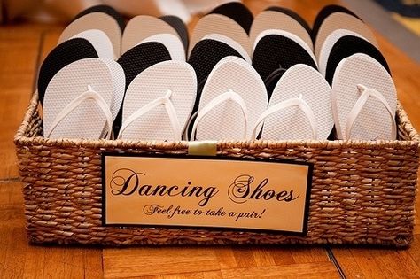 Dancing Shoes | Community Post: 10 Ways To Keep Your Guests Entertained At Your Wedding Bathroom Basket Wedding, Wedding Bathroom, Unique Guest Book, Gorgeous Centerpieces, Cute Snacks, Dancing Shoes, Wedding Wishes, Here Comes The Bride, Fun Wedding