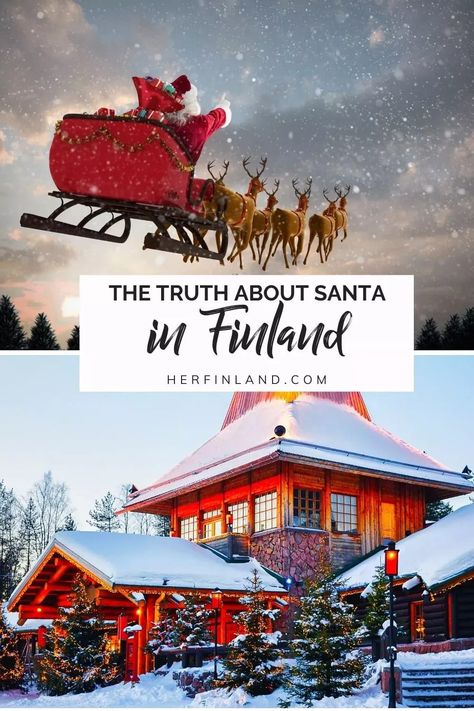 Finland has a few different beliefs and traditions when it comes to Santa Claus. Check out these must-know facts about Santa in Finland. #FinnishCulture #ChristmasFinland Finland At Christmas, Santa’s Village Finland, Finland Christmas Village, Santa Claus Express Train, Santa Village Finland, Santa Claus Village Finland, Christmas In Finland, Lapland Christmas, Finland Christmas