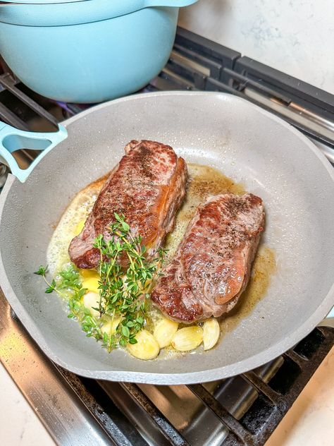 <br/>Pan Seared Steak: How to Cook the Perfect Stove-Top Steak<br/> — Jazz Leaf Steak On Pan, Sirloin Steak Stove Top, Best Pan Fried Steak, Steak In Butter On Stove, How To Cook Perfect Steak, Steak Cooked On Stove Top, Steak On Stovetop Without Cast Iron, How To Cook Steaks On Stove No Cast Iron, How To Cook Steak On Stove No Cast Iron