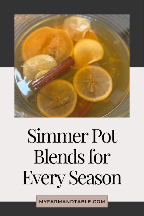 Bring the scents of every season into your home with these DIY Simmer Pot Blends! Whether you want warm, spicy aromas for winter or light, fresh scents for spring and summer, these easy-to-make simmer pot recipes use natural ingredients to fill your home with fragrance. Perfect for creating a cozy atmosphere all year long. Save these seasonal simmer pot blends now! #simmerpot #seasonalscents #naturalhome #DIYfragrance Home Scents Diy House Smells Stove, Crockpot Simmering Potpourri, Immunity Simmer Pot, Summer Potpourri Recipes, Simmer Pot Benefits, Citrus Simmer Pot Recipes, January Simmer Pot, Simmer Pot For Sickness, Natural Scents For Home