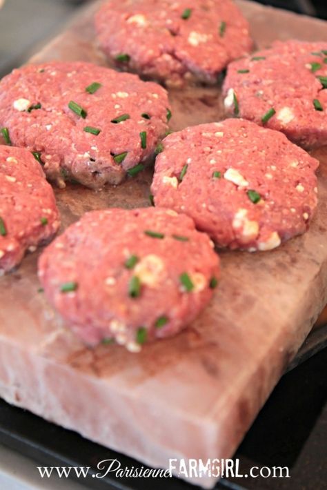 I got a “raise” with my Essential Oils business last month and so to treated myself I ordered a much wanted Himalayan Salt Block from Amazon.  I could not be happier.  Happiness is new kitchen gadgets after all – right?  #recipe #hamburgers #cooking