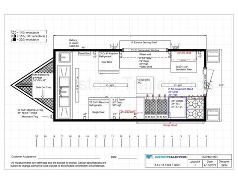 Food Truck Inside Design, Food Trailer Layout Design, Food Truck Blueprint, Enclosed Trailer Food Truck, Food Truck Design Interior Kitchens, Food Truck Layout Design, Small Food Trailer Ideas, How To Build A Food Trailer, Diy Food Truck Trailer