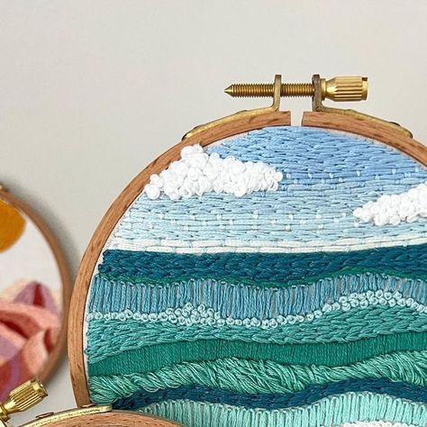 bloomandfloss on Instagram: "Which is your favorite ocean? #embroidery #handembroidery #embroideryart #art #oceanembroidery #abstractembroidery #landscapeembroidery #damngoodstitch #dmcembroidery #dmcthreads" Embroidery Ocean, Ocean Embroidery, Abstract Embroidery, Embroidery Hoop Art, Hoop Art, Embroidery Hoop, Embroidery Art, Hand Embroidery, Embroidery