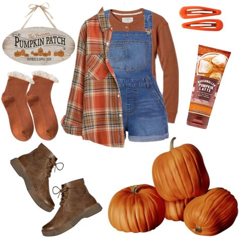 Fall Outfit Polyvore, Autumn Clothes Ideas, Thanksgiving Outfit Overalls, Autumncore Aesthetic Outfits, Cute Halloween Outfits For School, Fall Outfits Mood Board, Fall Outfits Board, Fall Themed Clothes, Fall Halloween Aesthetic Outfits