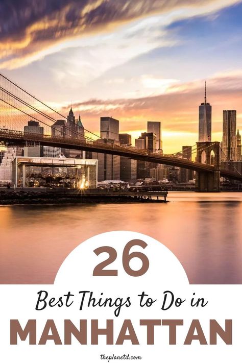 When you think of New York, Manhattan is usually the first borough that springs to mind. There are endless things to do in Manhattan, and the borough has celebrity status. If you want to be entertained day and night, you have made a great choice by choosing to visit Manhattan. | The Planet D #Manhattan #NYC New York Views, Visiting New York City, New York City Photography, Photography Bucket List, Visiting New York, New York Manhattan, Staten Island Ferry, Roosevelt Island, East Coast Road Trip