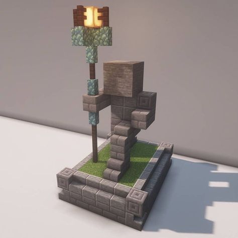 Minecraft Guide en Instagram: “These are 4 Statue designs. Share these ideas with everyone who might be interested. Thanks for 1500 Followers By:-…” Minecraft Entry Way Ideas, Statues Minecraft, Minecraft Museum, Minecraft Statue, Minecraft Temple, Minecraft Light, Construction Minecraft, Minecraft Statues, Minecraft Decoration