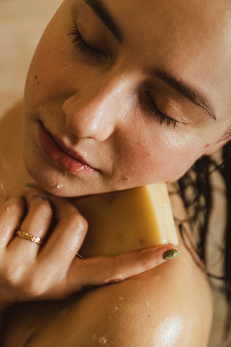 Natural skin, soap beauty campaign with model in shower - marketing how to shoot product? product photography - creative agency curious flamingo Soap Commercial Photography, Soap Model Photography, Shower Model Photography, Bar Soap Product Photography, Soap Product Shoot, Natural Soap Photography, Soap Product Photography, Soap Photoshoot, Shampoo Photography