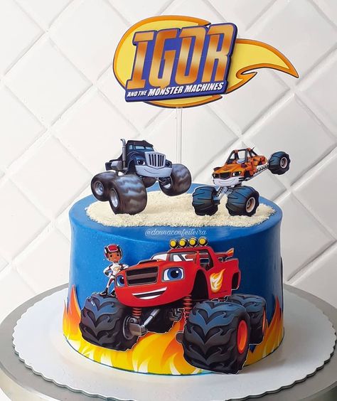 Blaze And Monster Machine, Baby Event, Cake Decor, Kids Cake, 2nd Birthday, First Birthdays, Tart, Cake Decorating, Party Ideas