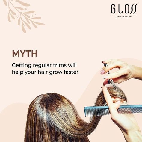 Myth / Fact - For HAIR TRIM.

@glossunisexsalon19 

#beautysalon #beauty #salon #nails #skincare #makeup #hair #hairsalon #lashes #hairstyle #haircut #manicure #haircolor #spa #facial #hairstylist #pedicure Salon Creative Post, Salon Creative Ads, Hair Salon Social Media, Myth Fact, Haircare Advertising, Hair Advertising, Makeup Poster, Hair Smoothening, Hair Salon Marketing