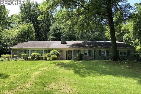 Before & After - A Remodeled 1950s Ranch Home Remodel 1950s House Ranch Homes, Ranch House Transformation, Renovated Ranch Interior, 1970s Ranch House Remodel Interior, Rancher Exterior Makeover, Updated Ranch House Interior, 1940s Ranch House, Ranch Interior Remodel, 1960 Ranch House Remodel