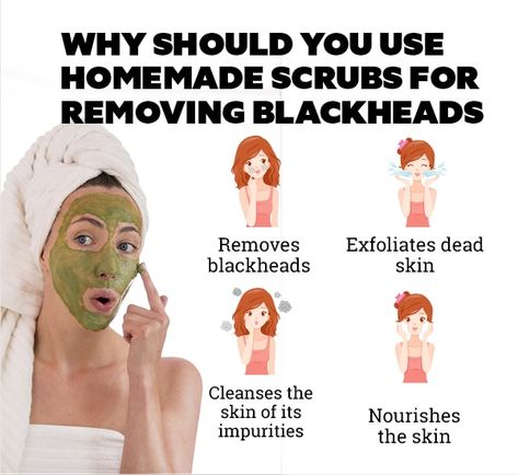 Say Goodbye To Blackheads With These 9 Homemade Face Scrubs! | Be Beautiful India Blackheads Removal Homemade, Homemade Face Scrubs, Diy Facial Scrub, How To Remove Blackheads, Face Scrubs, For Blackheads, Blackhead Remedies, To Remove Blackheads, Rid Of Blackheads