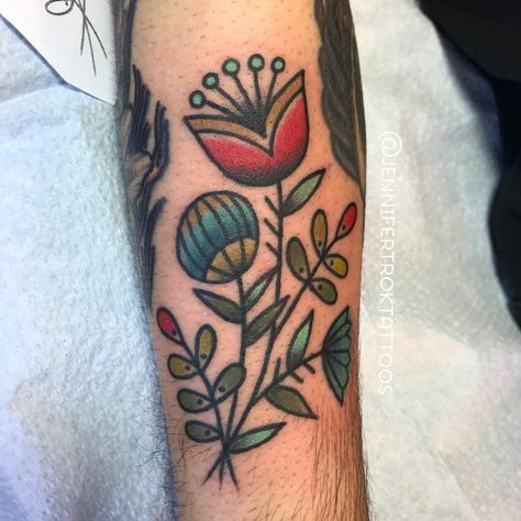 Jen Trok Orange Blossom Tattoo, Tattoo American Traditional, Blossom Tattoo, American Traditional, Orange Blossom, Flower Tattoos, Traditional Tattoo, Flower Tattoo, Tatting