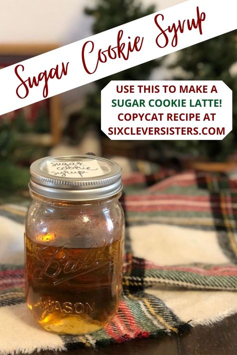 Starbucks Sugar Cookie, Sugar Cookie Syrup, Ninja Coffee Bar Recipes, Homemade Coffee Syrup, Sugar Free Coffee Syrup, Nespresso Recipes, Homemade Coffee Creamer, Coffee Creamer Recipe, Creamer Recipe