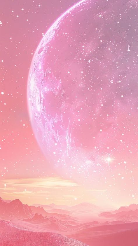 Pink Space Wallpaper, Pink Space Aesthetic, Moon Iphone Wallpaper, Jupiter Wallpaper, Astronomy Wallpaper, Pastel Space, Iphone Wallpaper Pink, Spiritual Background, Pastel Moon