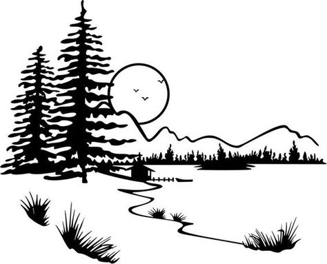 http://clipart-library.com/clipart/clipart/1086722.htm Mountain Silhouette, Wood Burning Crafts, Vinyl Decor, White Drawing, Wood Burning Patterns, Acrylic Stamp, Wood Burning Art, Clipart Black And White, Patterned Vinyl