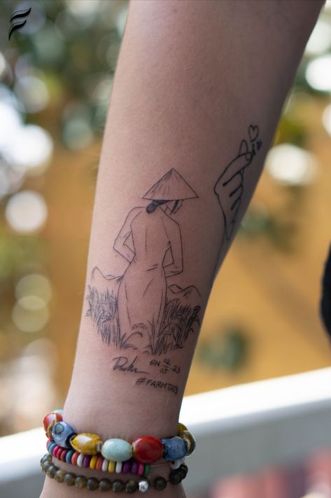 Vietnamese Girl tatoo by FARM Vietnamese Tattoo, Vietnamese Words, Vietnamese Girl, Girl Tattoo, Word Tattoos, Minimalist Tattoo, Farm Girl, Girl Tattoos, Tatting