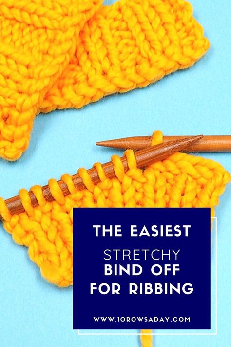 Knit Stitches For Beginners, Casting Off Knitting, Bind Off Knitting, Stretchy Bind Off, Stitch Techniques, Knitting Hacks, Knitting Help, Knitting Patterns Free Scarf, Diy Sweater