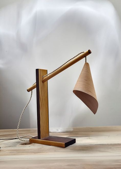 Inscrito by Ardoma Creations by Dror Kaspi | Wescover Lamps Dowel Furniture, Modern Table Lamp Design, Wooden Lamps Design, Wood Lamp Design, Window Seat Design, Wooden Table Lamp, Carpentry And Joinery, Wooden Lampshade, Wooden Lamps