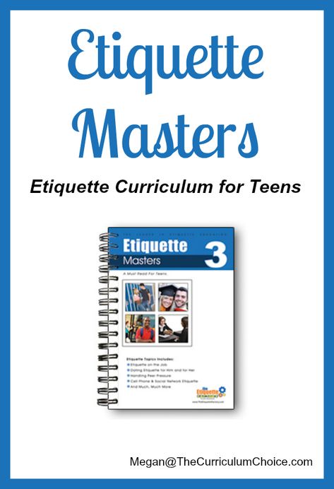 Etiquette Masters By The Etiquette Factory - A Review - The Curriculum Choice Cell Phone Etiquette, Etiquette Classes, Phone Etiquette, Etiquette And Manners, Finishing School, Social Media Planning, Homeschool High School, Teaching Life, School Lessons