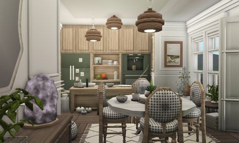 Bloxburg Country House Interior, Vintage Bedroom Ideas Bloxburg, Cottagecore Bloxburg Interior, Small Bloxburg Kitchen, Realistic Bloxburg Interior, Houses To Build On Bloxburg, Bloxburg Office Ideas, Bloxburg Farm, Cottage Core Bloxburg House