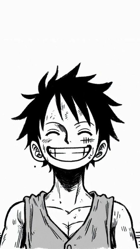 Drawing Ideas Anime One Piece, Luffy Cute Drawing, One Piece Easy Sketch, Luffy Face Drawing, One Piece Luffy Sketch, Luffy Gear 5 Sketch, One Piece Luffy Drawing, Monkey D Luffy Sketch, Luffy Drawing Easy