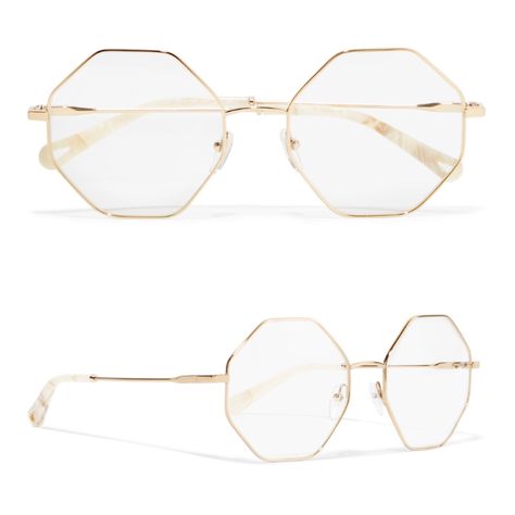 Octogon Frame Glasses, Octagon Glasses Frames, Octagonal Glasses, Octagon Glasses, Glasses Women Fashion Eyeglasses, Wire Frame Glasses, Gold Rimmed Glasses, Classy Glasses, Glasses Frames Trendy