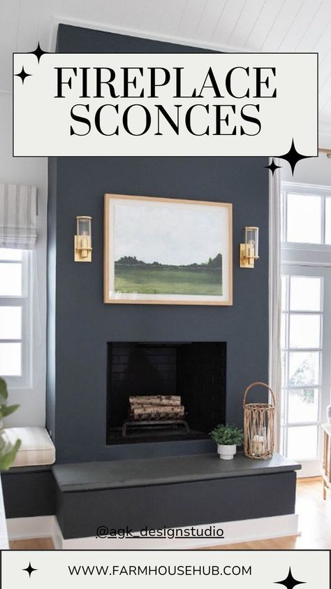 Fireplace Sconce Ideas Fireplace Sconces, Elegant Fireplace, Fireplace Area, Tool Design, Modern Design, Living Spaces, Fireplace, Design