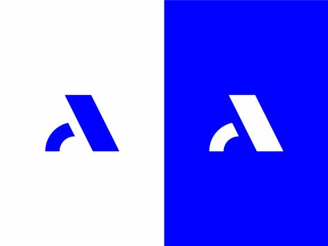 "A" Lettermark Logo - Geometric A monogram by Omnium on Dribbble Free Business Logo, Logo Motion, Geometric Logo Design, Negative Space Logos, Logo Youtube, Logo Instagram, Startup Logo, Best Logos, Meaningful Design