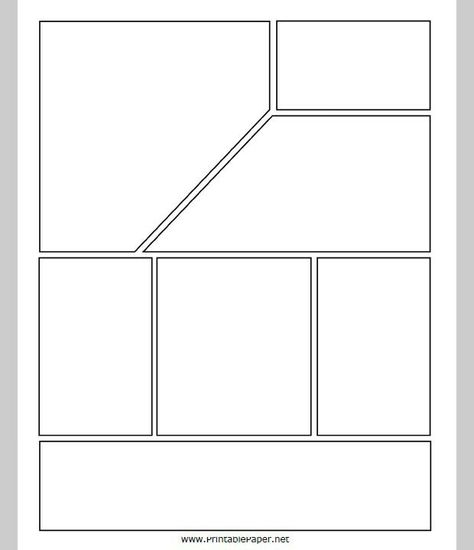 Comic Strip Design Ideas, Comic Book Squares, How To Draw A Comic Strip, Manga Paper Template, Comic Book Drawing Ideas, Graphic Novel Layout Template, Comic Page Template, 8 Panel Comic Layout, Manga Panels Layout