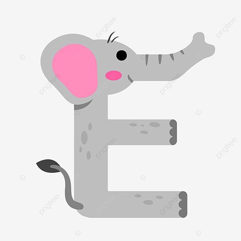 Cartoon Alphabet Letters, Elephant Drawing For Kids, E Alphabet, Zoo Phonics, Cartoon Alphabet, Alphabet Activities Kindergarten, Elephant Clipart, Animals Alphabet, Clipart Animals