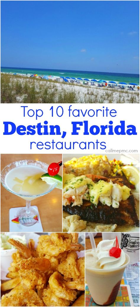 Destin Restaurants, Destin Florida Restaurants, Beach Vacation Tips, Destin Florida Vacation, Okaloosa Island, Florida Restaurants, Kissimmee Florida, Pretty Beach, Fort Walton Beach