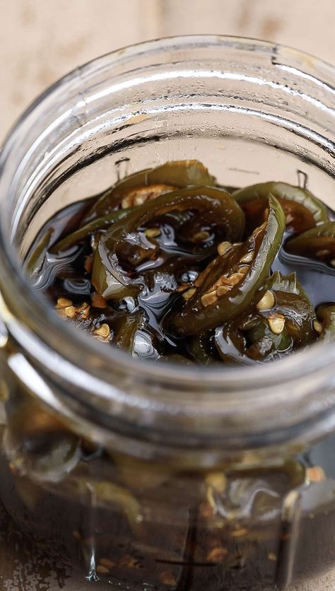 Maple Candied Jalapeños Maple Pickled Jalapenos, Quick Candied Jalapeno Recipes, Jalapeno Maple Syrup, Candied Jalapeno Recipes, Jalapeno Syrup, Maple Syrup Candy, Buffalo Chicken Egg Rolls, Paleo Candy, Canning Granny