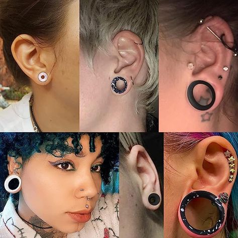 ❤Affordable Set❤: 4 pairs / 8 pieces, the same size of different style, comes with an individual package, match your everyday outfit! ❤Gauges❤: 6G(4mm),4G(5mm),2g(6mm),0g(8mm),00g(10mm),7/16"(11mm),1/2"(12.7mm),9/16"(14mm),5/8"(16mm),3/4"(19mm),7/8"(22mm),1"(25mm).Total 12 Sizes for Your Choose. Ear Piercing Jewelry, Stretched Lobes, Ear Tunnels, Tunnels And Plugs, Ear Gauges, Ear Piercing, Everyday Outfit, Jewelry For Women, Men Clothing