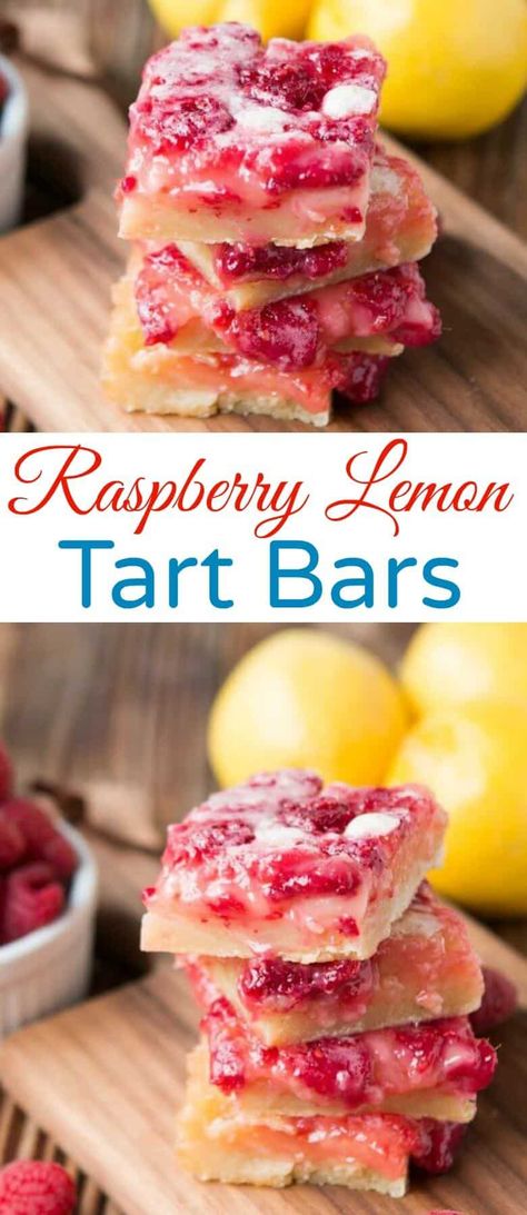 Raspberry Lemon Bars, Bars Dessert, Tart Crust, Raspberry Bars, Oh Sweet Basil, Raspberry Desserts, Raspberry Recipes, Sauce Pasta, Lemon Dessert Recipes