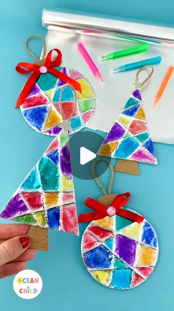 Ornament Art For Kids, Simple Ornaments Diy Kids, Tin Foil Art For Kids, Holiday Art Projects For Kids, Simple Christmas Crafts For Kids, Kids Holiday Art, Foil Ornaments, Tin Foil Crafts, Easy Kids Christmas